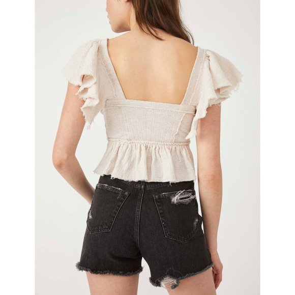🎉LAST CHANCE🎉 NWT Free People Day Dreaming Top / Oatmeal - Picture 3 of 6